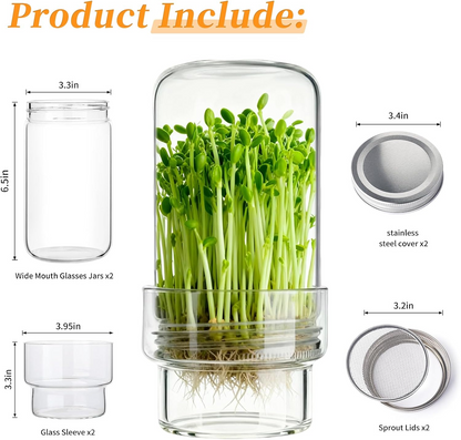 Updated Sprouting Kit - Sprouting Jar Kits