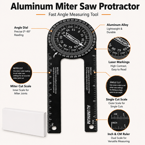 🔥 Limited-time 50% off – Aluminum miter saw protractor