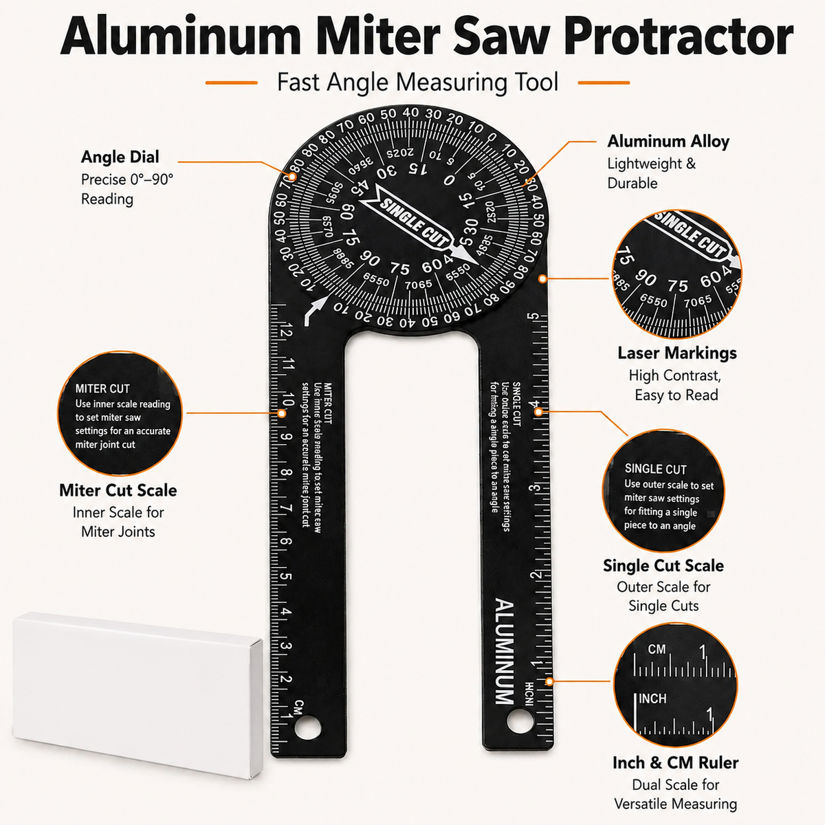 🔥Aluminum miter saw protractor