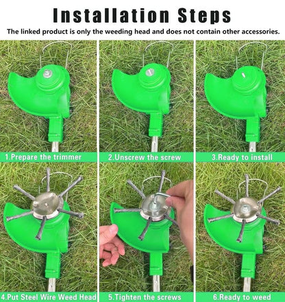 🔥👨‍🌾6 inch Steel Wire Brush Cutter Trimmer Head