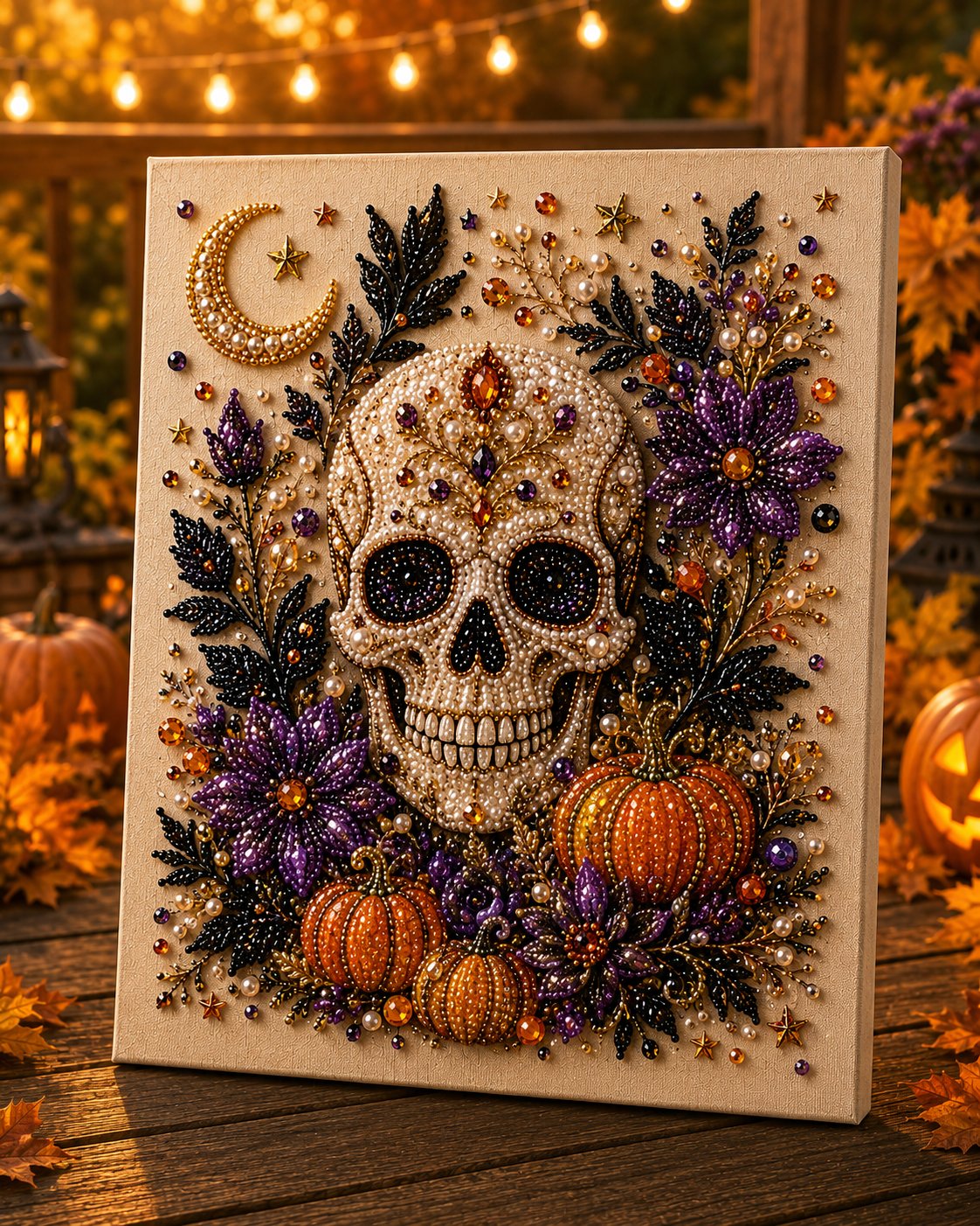 👻✨ Halloween Pearl Art DIY Kit – Turn Tiny Pearls into Spooky-Cute Magic