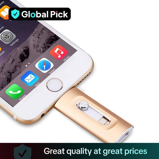 ⚡3 in 1 Flash Drive, Portable High Speed USB 3.0 Memory Storage, OTG Flash Pen Drive with Free Type-C Adapter for Android Phones/PC and More Devices