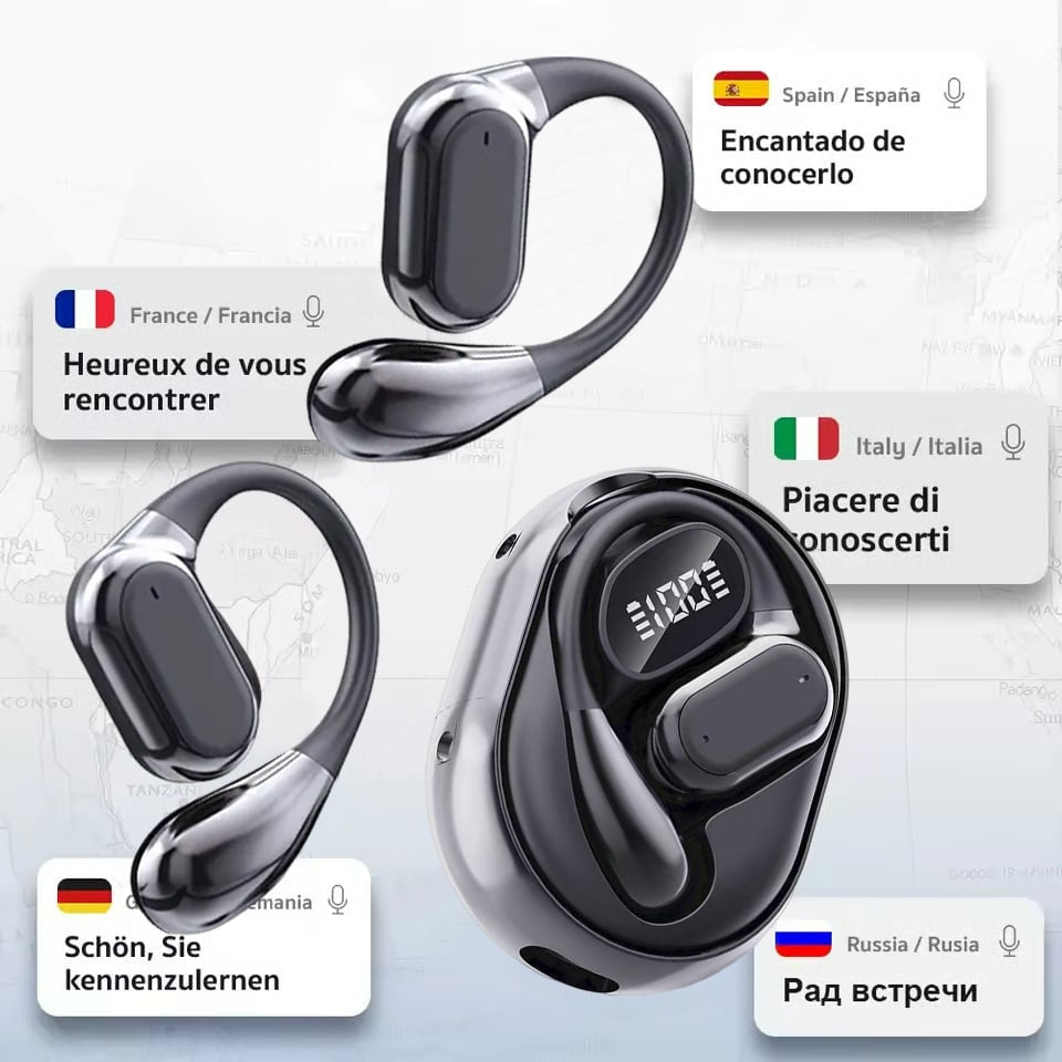 🏆AI Translation Wireless OWS Bluetooth 5.4 Headphones (Compatible with iOS and Android)