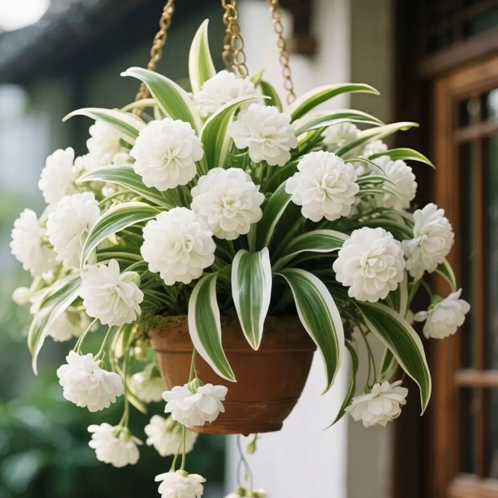 🌼 Fragrant Golden Baby Spider Plant ✨ Giant Blooms & Incredible Scent